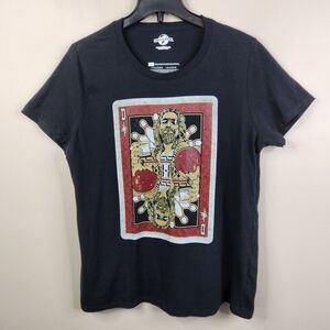 Universal Studios The Big Lebowski The Dude Abides Playing Graphic Card Tee L